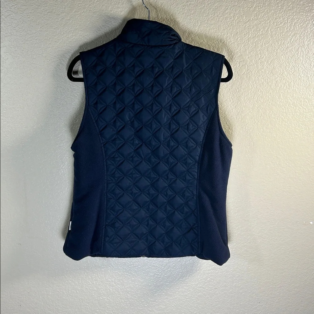 G.H. Bass Navy Quilted Zip-Up Vest with Pockets - Picture 3 of 3